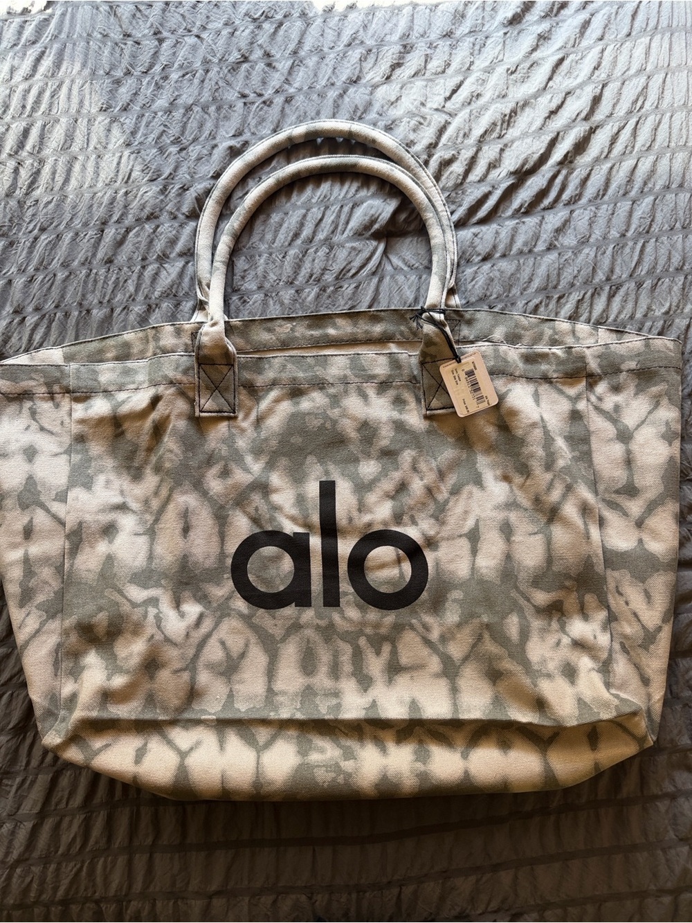 ALO Yoga Canvas Tote in Gray Camo